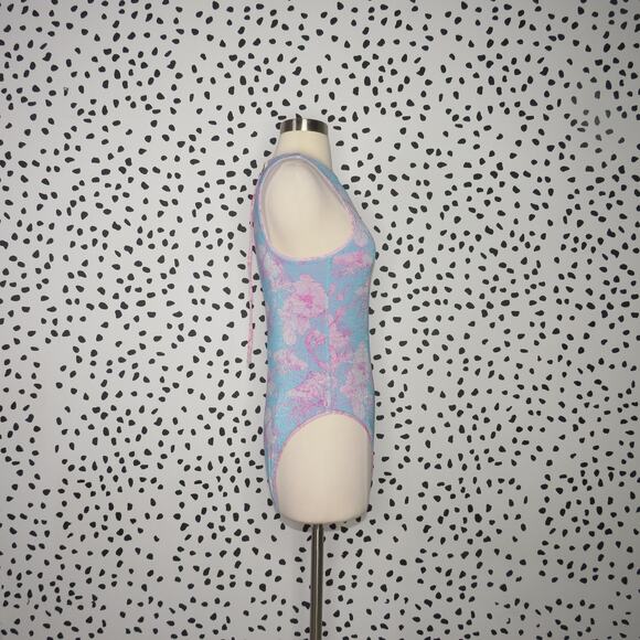 LoveShackFancy x Hurley Under the Sea Mermaid Print Cut Out One Piece Swimsuit - Picture 9 of 16